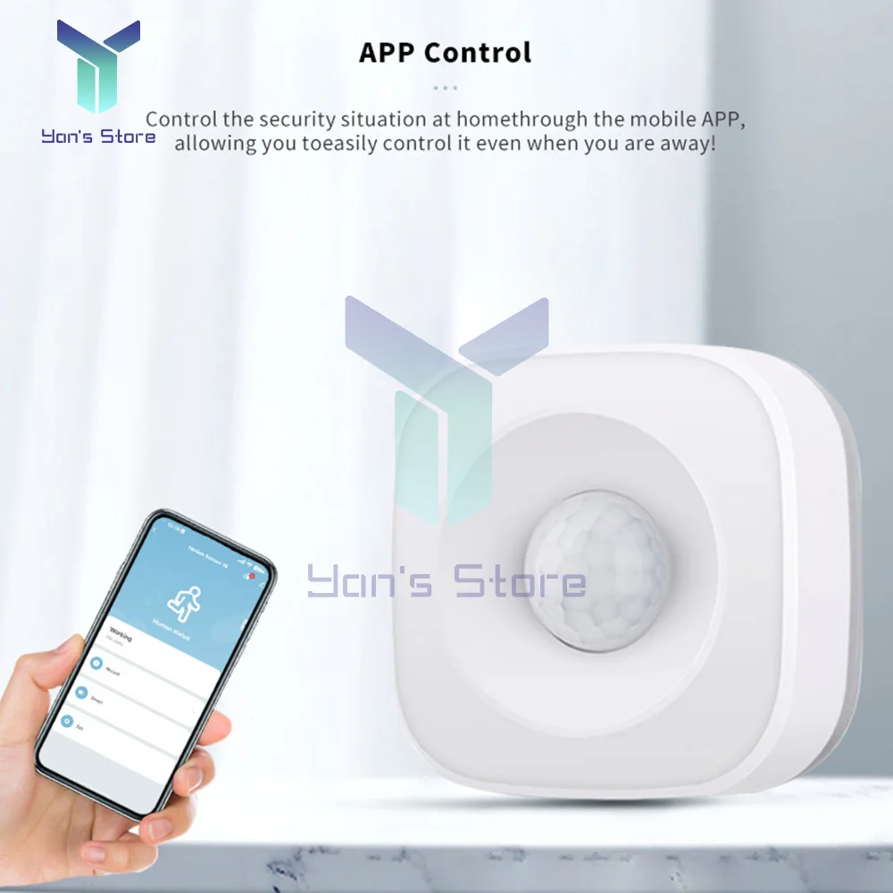 Tuya ZigBee/WiFi PIR Motion Sensor Wireless Infrared Detector Security Burglar Alarm Sensor Smart life APP Control Compatible