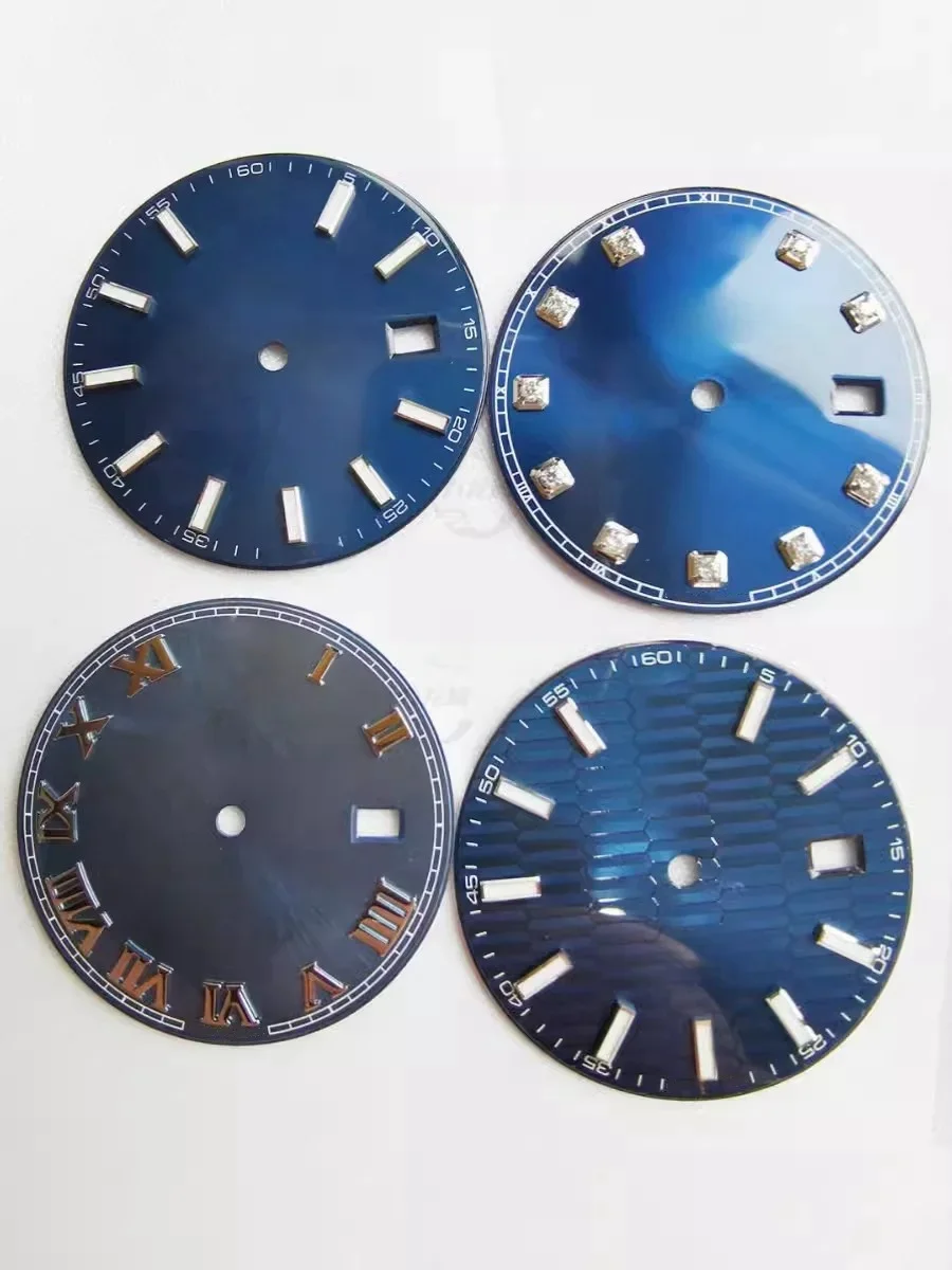 AR made Grey whitWimbledon dial for DJ 3235 movement 126334 blue lumen 41mm