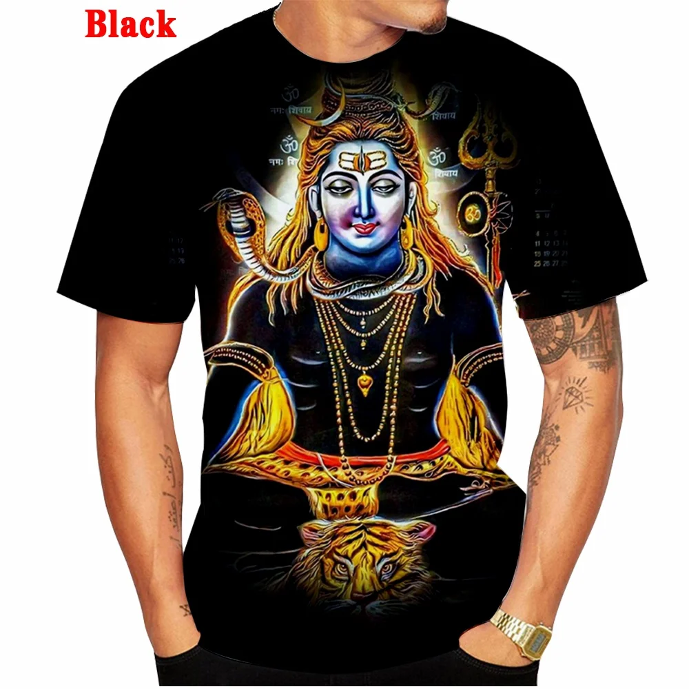 2022 New 3D Print Anime Fashion Lord Shiva Harajuku Short Sleeve T Shirts