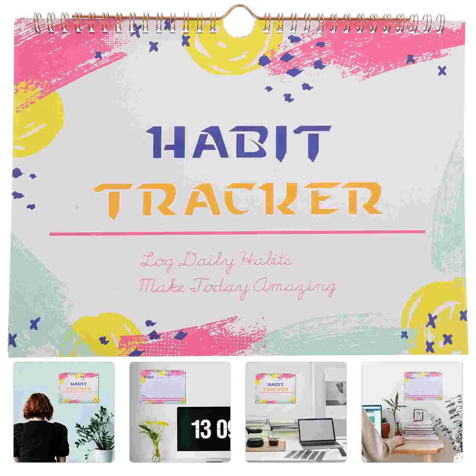 Record Planner Calendar Goals Journal Tracking Device Daily Undated Paper Weekly Habit Tracker Fitness Workout