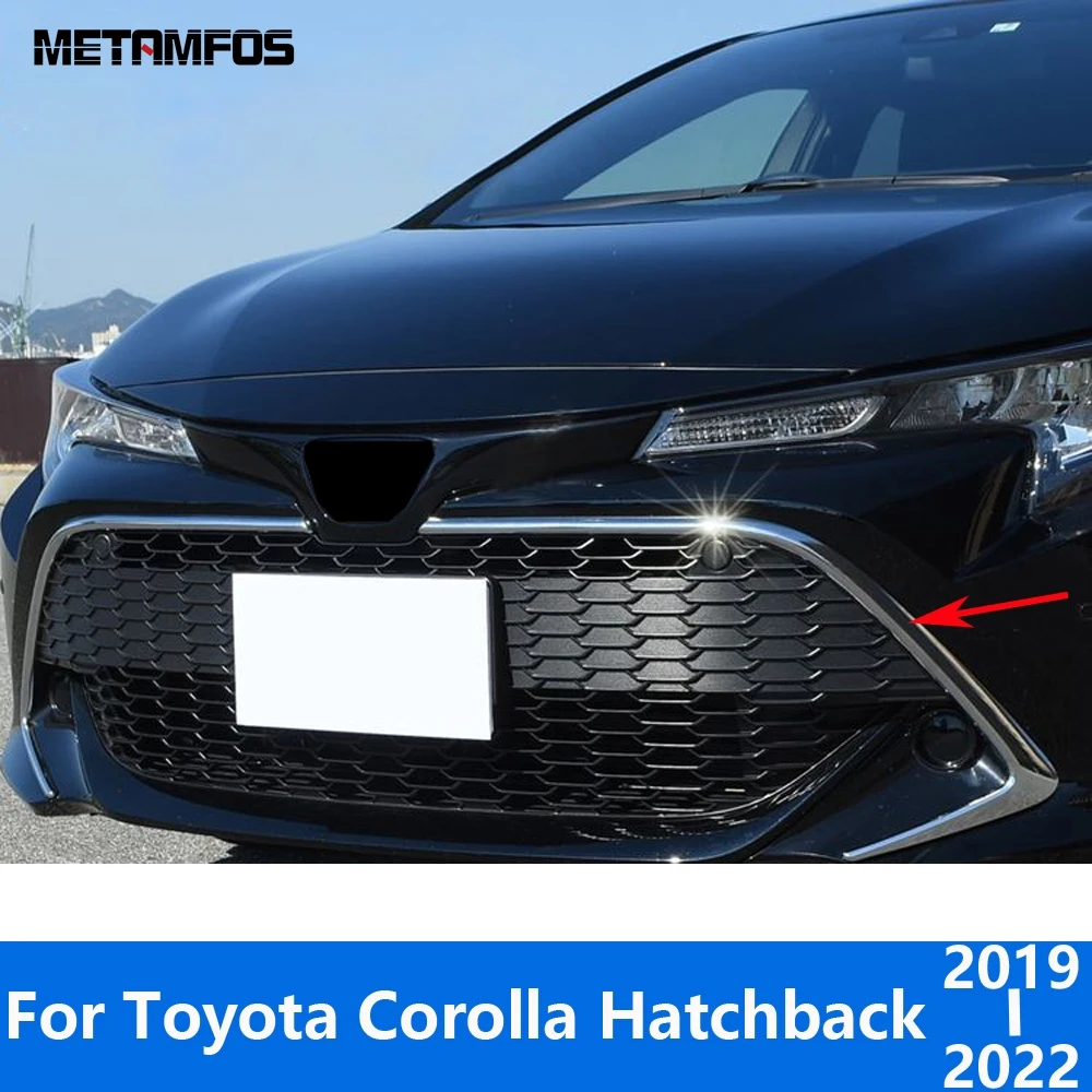 

Для Toyota Corolla 2019-2021 2022, хэтчбек, хромированный передний бампер, центральная решетка, крышка, молдинг, аксессуары, Стайлинг автомобиля