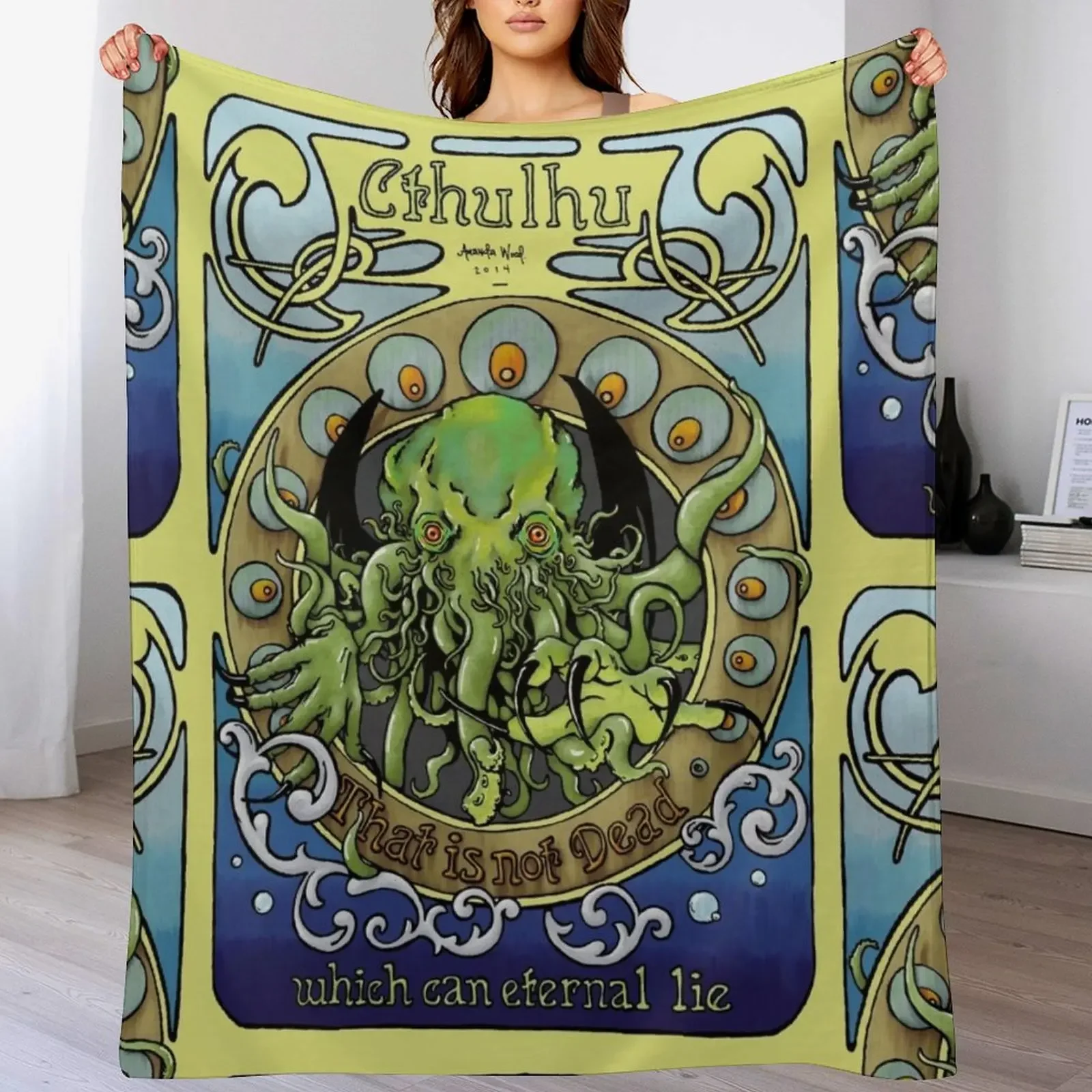 

New Cthulhu Nouveau Throw Blanket Comforter cosplay anime Picnic Blankets