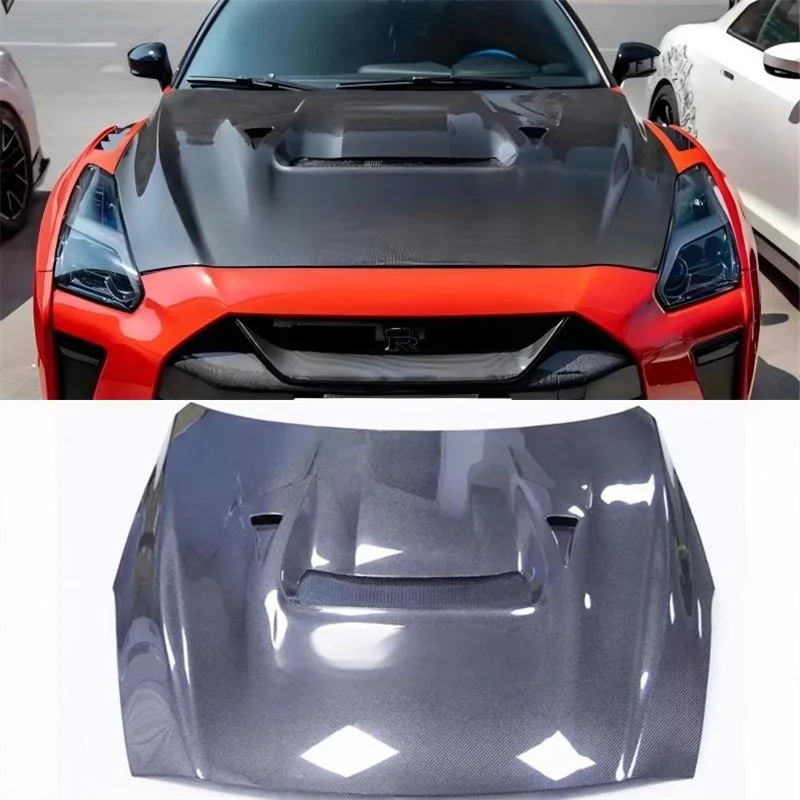 

For GTR R35 2008 2009 2010 2011 2012 2013 2014 2015 2016 ReaI Carbon Fiber Engine Hood Cover Kit