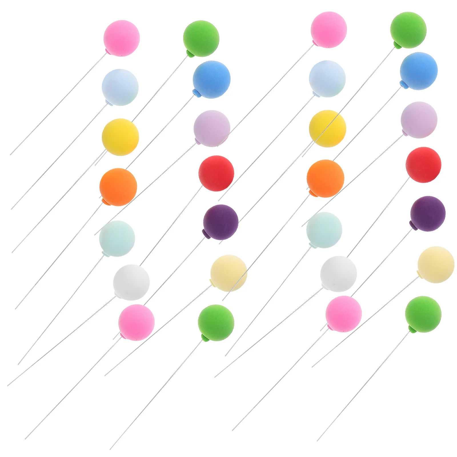 

48Pcs Birthday Balloon Cake Toppers Colorful Round Clay Ball Cupcake Decorations for Wedding Baby Shower Party Cupcake Inserts