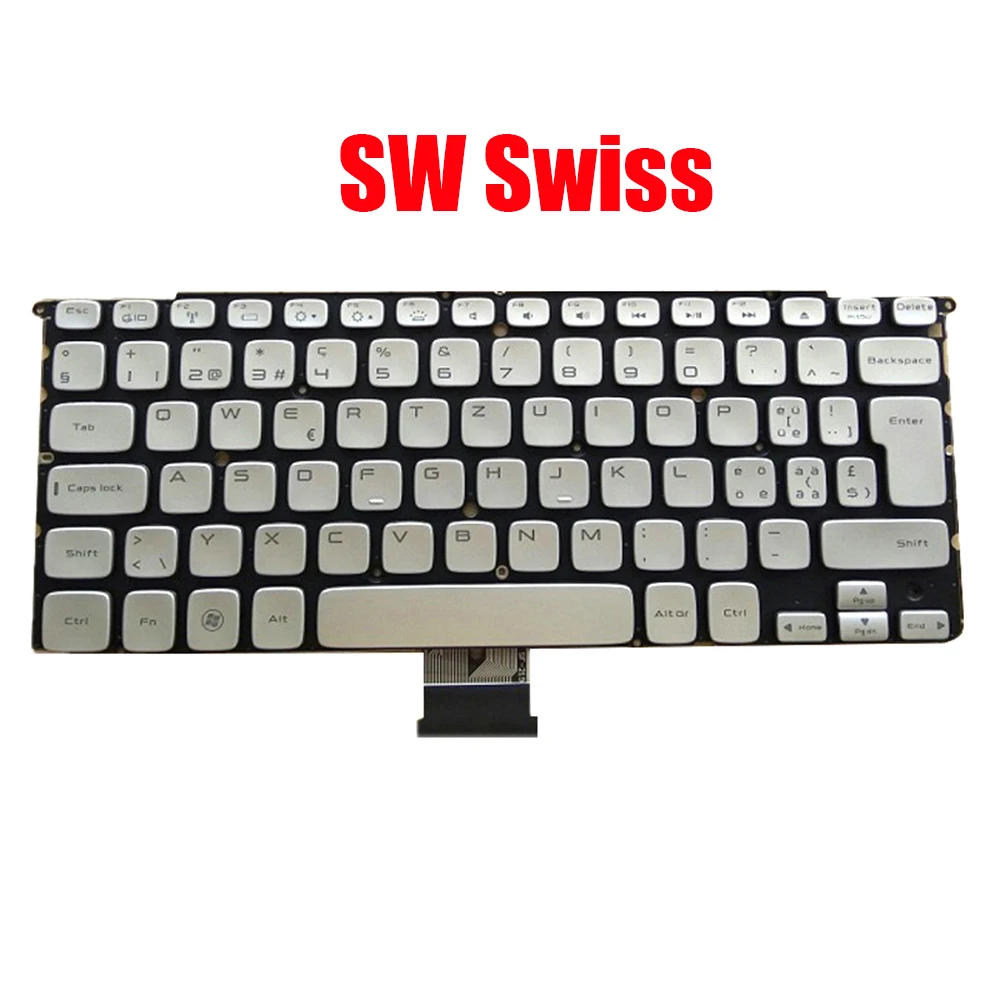 DN SD NE SW Keyboard For DELL For XPS 14Z L412Z 15Z L511Z 0PWMNC PWMNC 01GY58 0JFP7X 0GCGPY Danish Swedish Nordic Swiss New