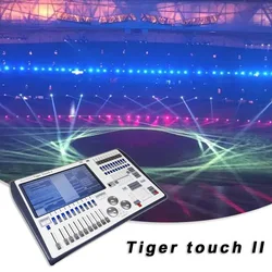 Tiger Touch II-Professional Stage Lighting Console, Titan Sixteen Versão, DMX cabeça em movimento, Flight Caso Embalagem, versão mais recente