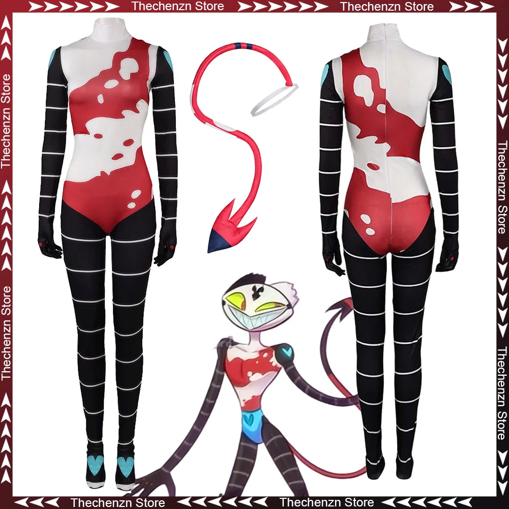 

Fancy Dress Fizzarolli Cosplay For Women Tail Clothing Cartoon Evil Boss Costume Halloween Adult Woman Fantasia Party Outfits