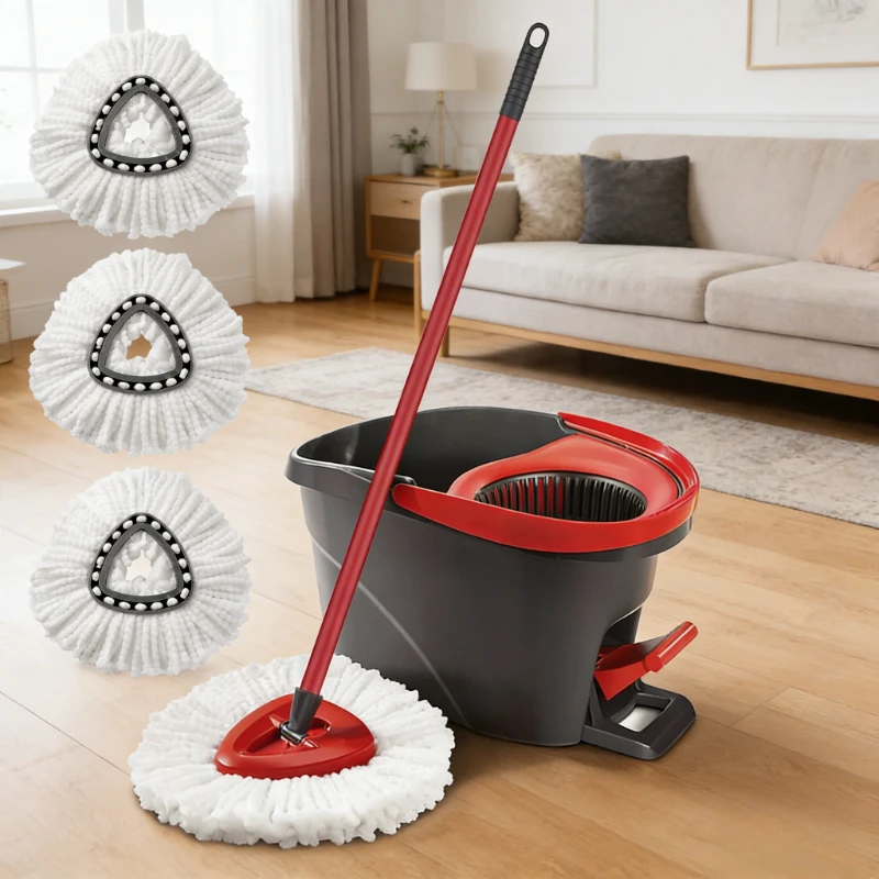 Washable Absorbent Microfiber Mop Refills Replacement Heads Spin Mop Cloth Wet Dry Cleaning For Vileda O cedar Universal Home