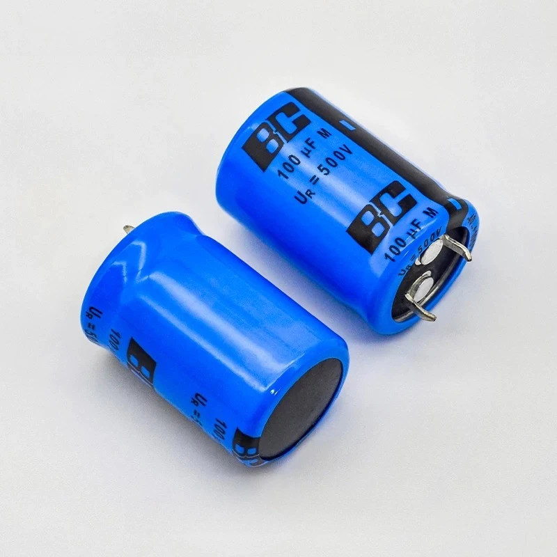 import-for-philips-vishay-bc100uf-500v-electrolytic-capacitor-tube-amp-10pcs