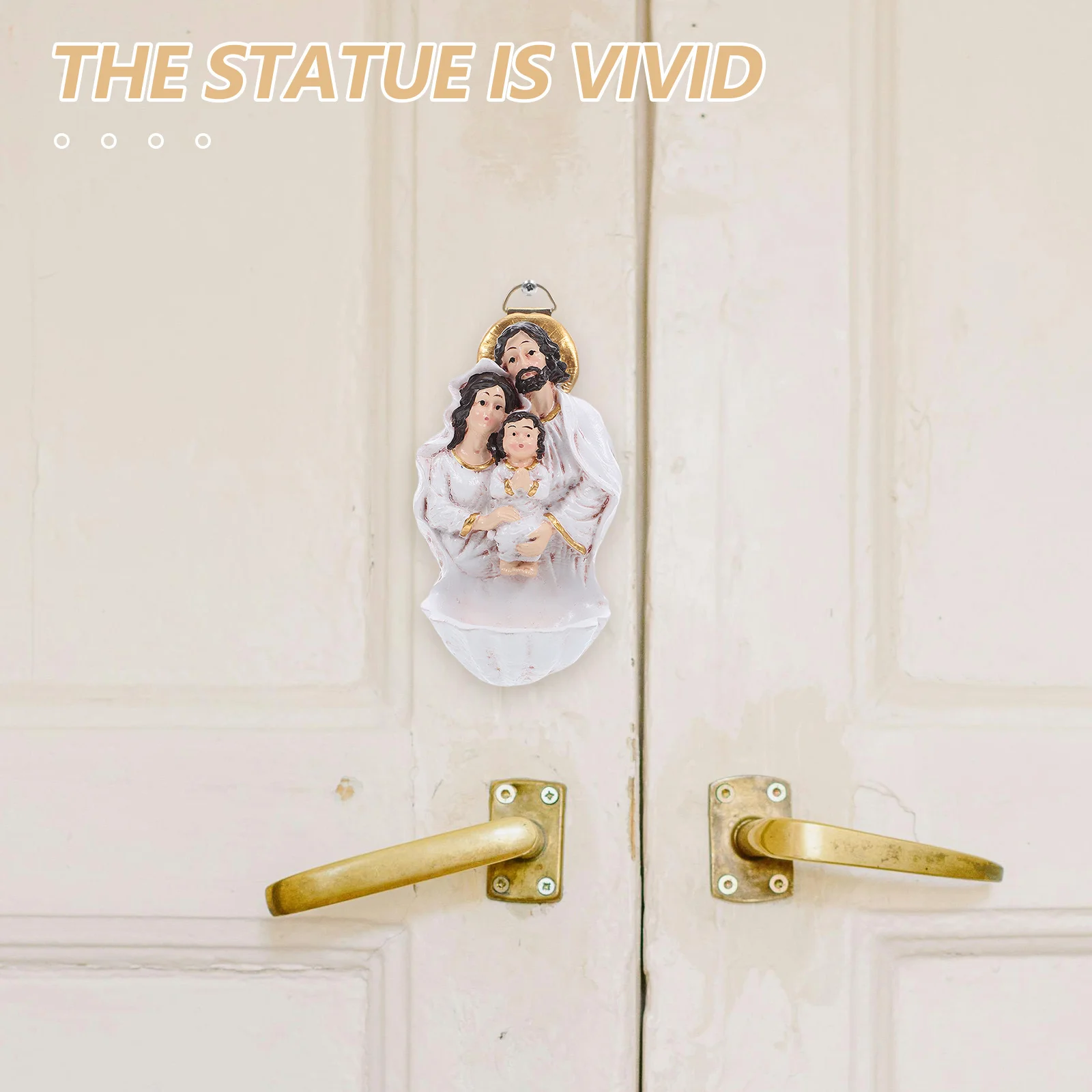 

Jesus Birth Resin Nativity Scene Statue Christmas Decor Catholic Biblical Religious Home Wall Hanging Wall Resin Decoration