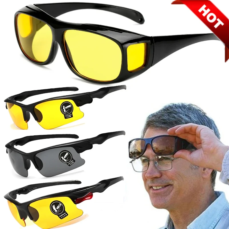 

Night Vision Sunglasses Car Night Driving Glasses Driver's Goggles Unisex Sunglasses UV Protection Windproof Motorcycle Parts