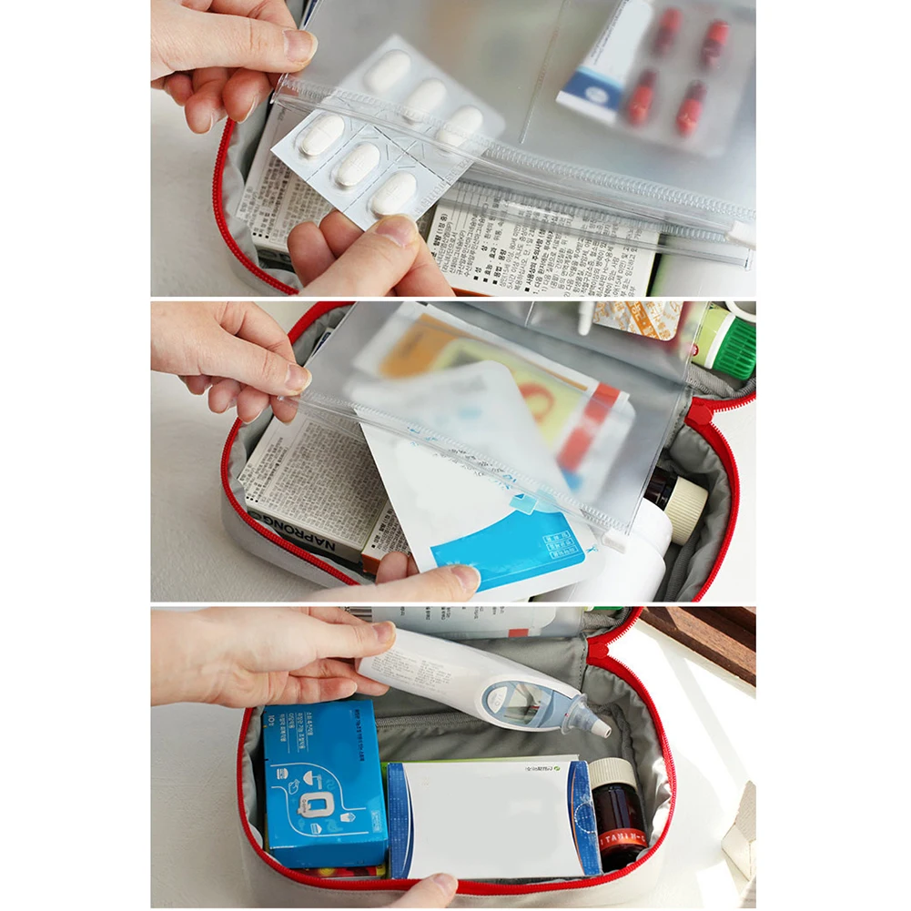 900D Oxford  Classification Storage Bag Compartment Epidemic Prevention Kit with Handle Large Capacity for Outdoor Home