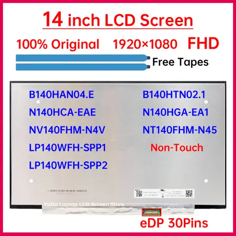 14" Laptop LCD Screen For Lenovo IdeaPad 3-14ADA6 14ALC6 14ITL6 14ABA7 14IAU7 Display Matrix Panel Replacement 1920x1080 30 Pins