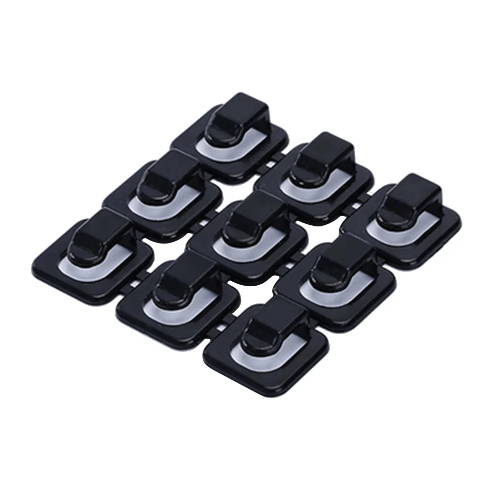 

18 Pcs Cord Clips Network Cable Organizer Wire Management Desktop Black Self Adhesive