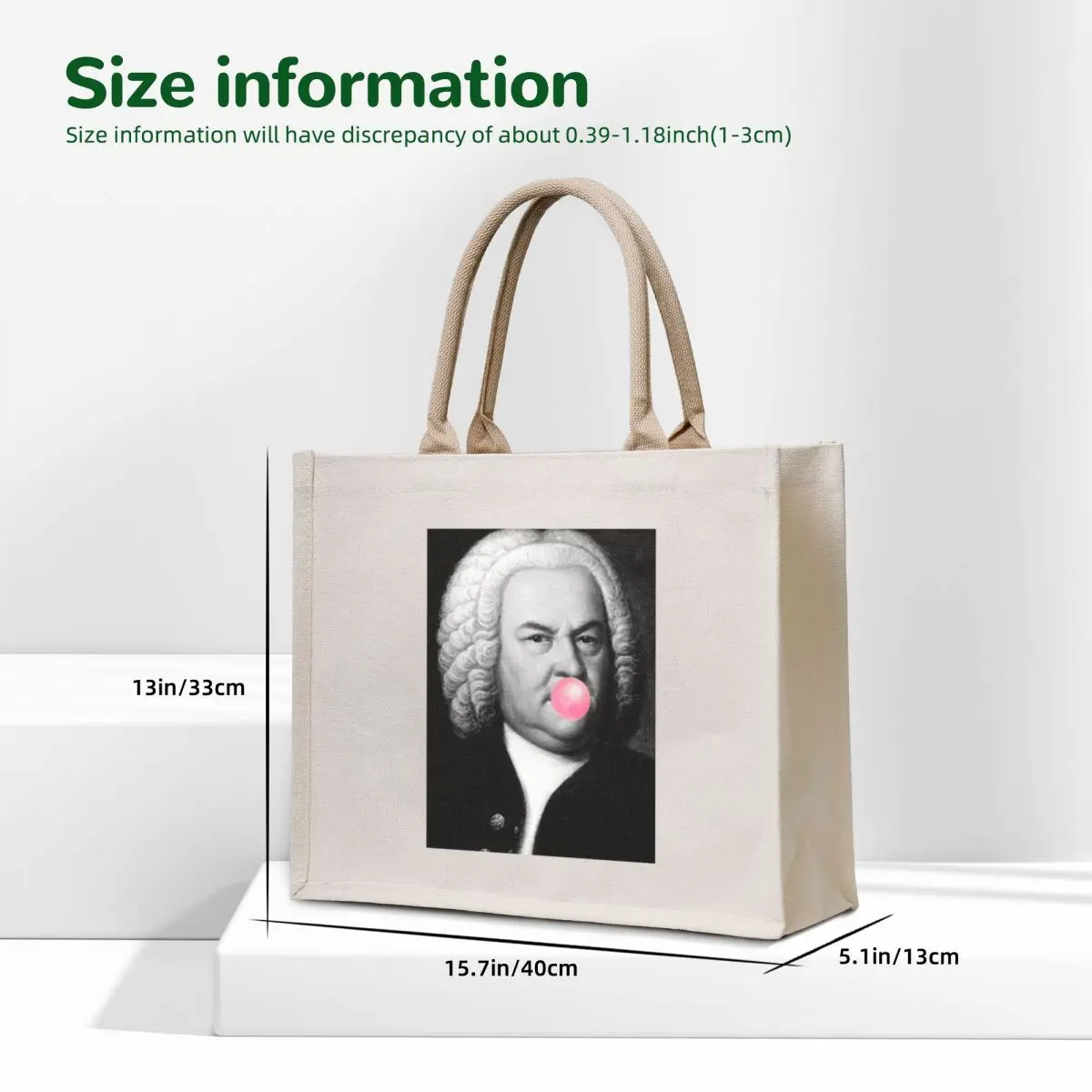 Johann Sebastian Bach Tote Bag reusable shopping bag female bag Canvas shopping cart bags