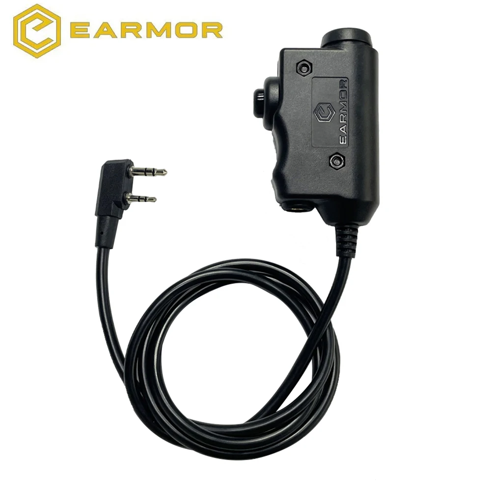 EARMOR M32 Tactical Headset Anti Noise Headphones Communication Shooting Earmuff with U94 PTT Adapter for Kenwood