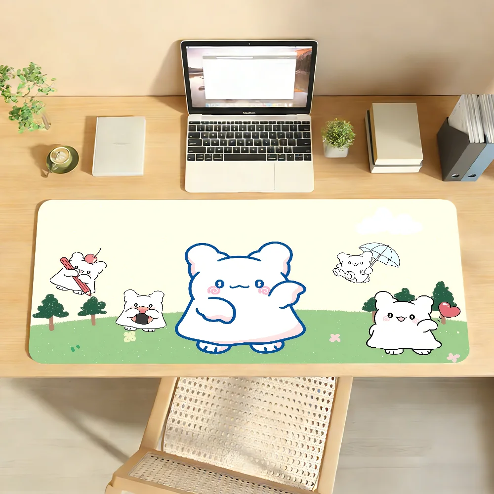 Cute H-Hanamaruobake Mouse Pad Non-slip Rubber Computer Mat Gamer Balance Decoracion Deskmat Laptop Office Large