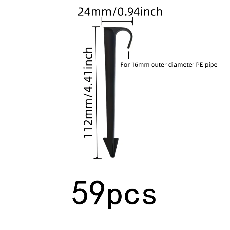 Garden Drip Irrigation Must! 59pcs Water Pipe Fixing Stake Sturdy Easy Install For All Hose/Pipe Fixing Practical Garden