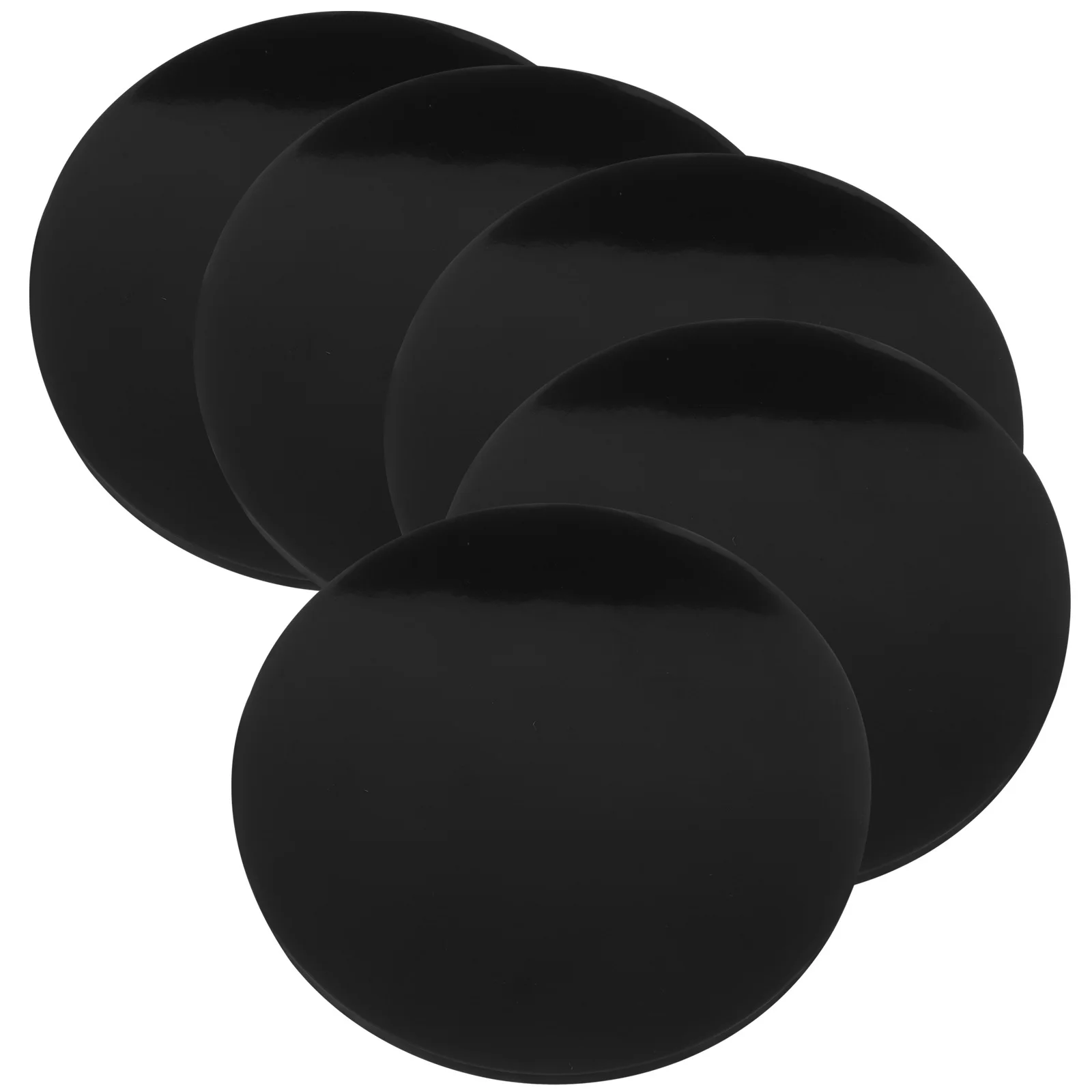

5Pcs Silicone Cup Coasters Food Grade Safe Placemats for Tableware Heat Cold Resistance Home Kitchen Office Use Black