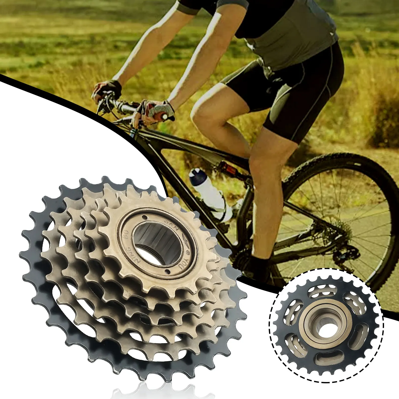 

Bicycle 6/7/8 Speed 13/14-28T Screw On Freewheel High-carbon Steel For Shimano Position Bicycle Parts ﻿