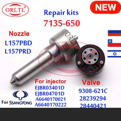 NOZZLE L157PRD VALVE 9308-621C REPAIR KITS 7135-650 FOR Ssangyong EJBR04701D EJBR03401D A6640170021 6640170221 6640170222 Euro 3