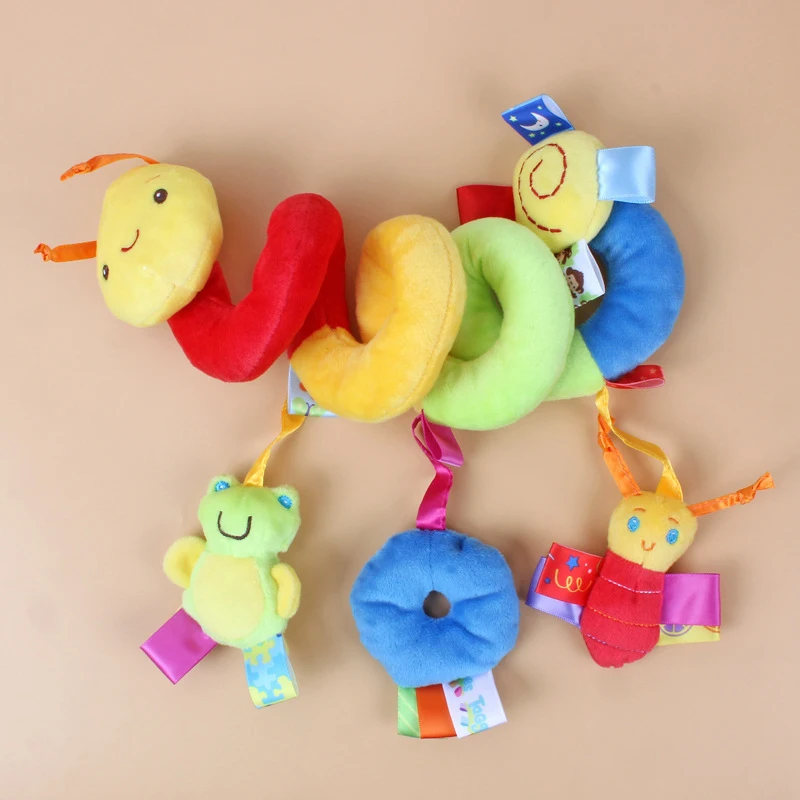 Colorful Caterpillars Baby Cart Cartoon Accessories Pendant Baby Soothing Toy Surrounding Bed Animal Cute Pendant Soothing Toy