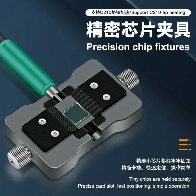 PPD Precision Universal Chip IC Fixture supporto per dispositivo rotante C210 saldatore testa riscaldamento Clip di riparazione per Slot per schede di precisione