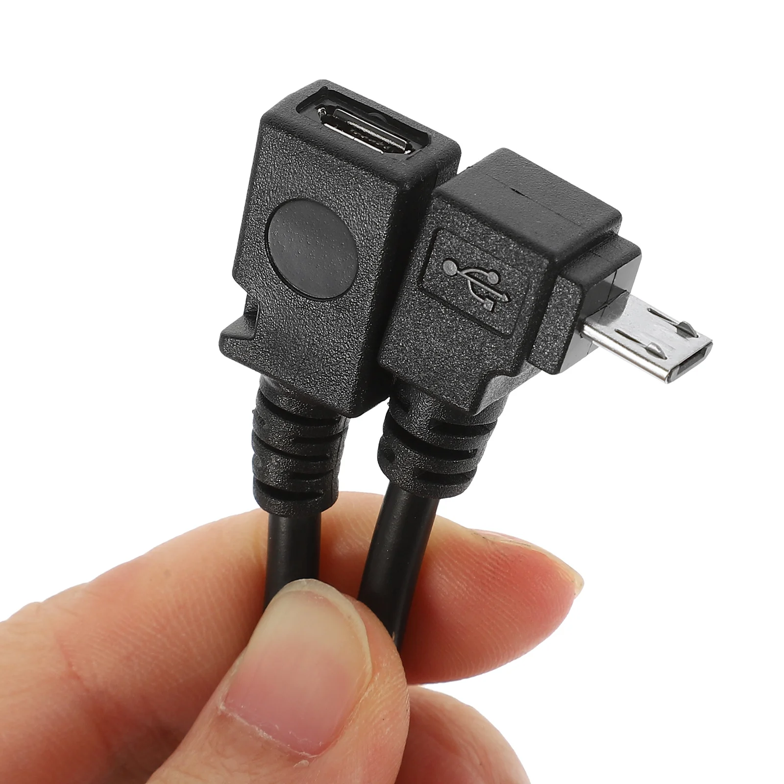 2pcs 90 Degree Right Angle Micro Usb Cable Fast Charging Data Transfer L-Shaped Design Oxygen Free Copper For Versatile Use Usb