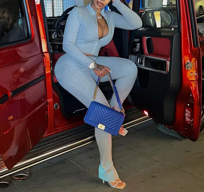 Zweiteilige Hosen-Sets für Damen, Trainingsanzug, Reißverschluss, Oberteile, Mäntel, lange Hosen, Jogger, Sport, elegant, Spleiß, hohe elastische Taille, Streetwear