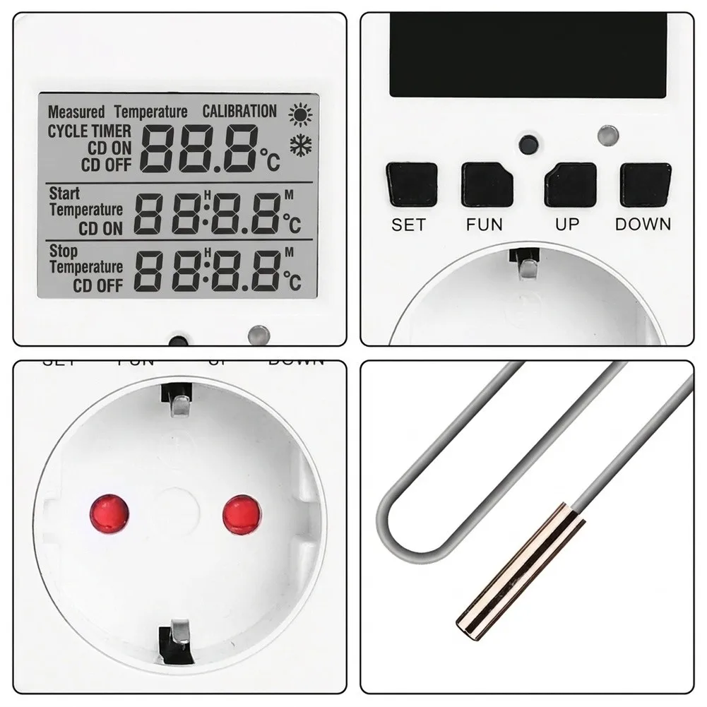 220V Temperature Controlled Power Socket with Timer for Climate Control in Agricultural and Storage Facilities