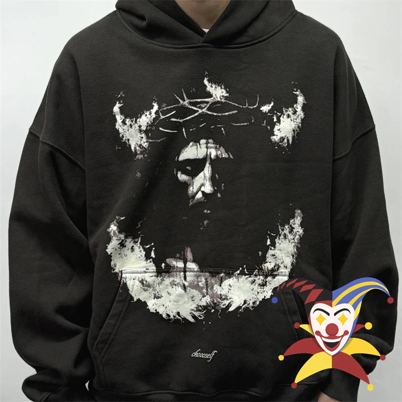 Vintage Hoodie Men Women Best Quality Heavy Fabric Hooded Pullovers