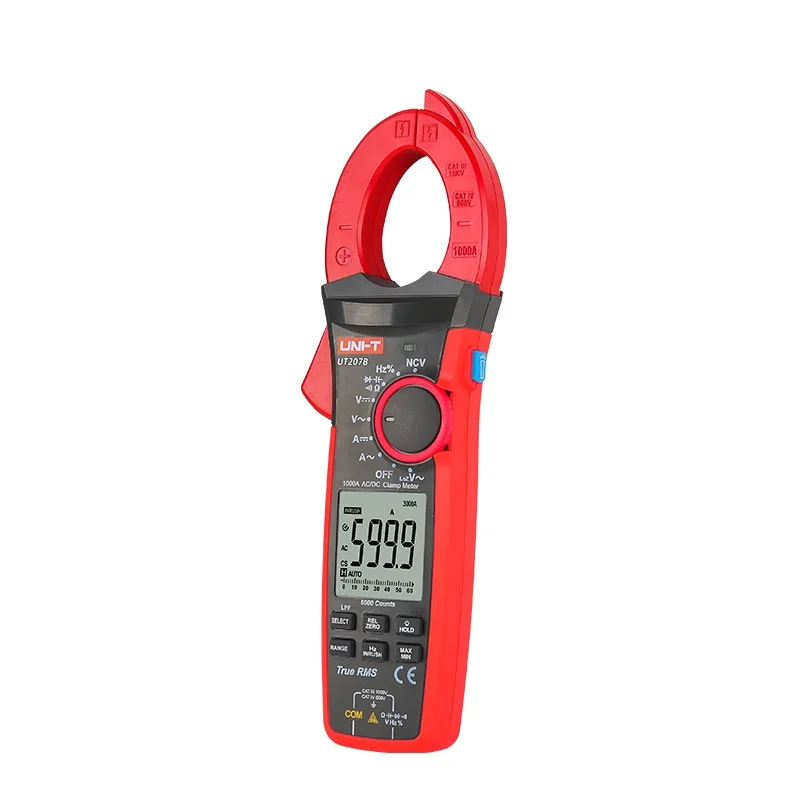 u ni-t UT207B Digital Clamp Meter Inrush Current AC/DC 1000A True RMS HVAC Volt Amp Ohm Meter LPF 6000 Counts