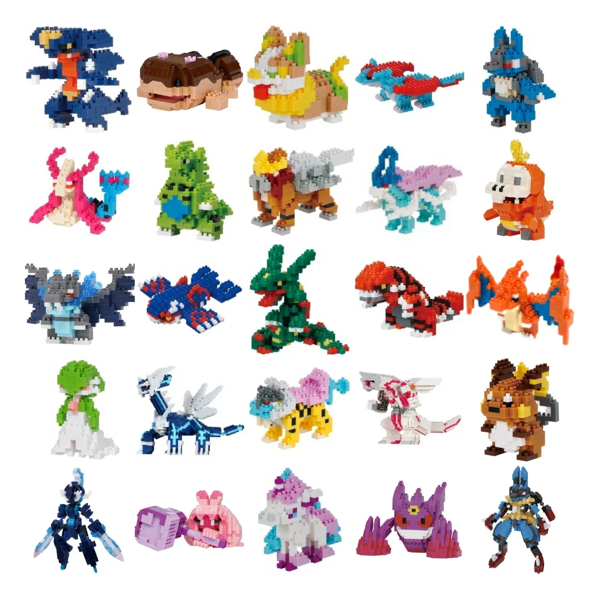 Pokemon pequenos blocos nanoblock charizard kyogre groudon rayquaza modelo educação gráficos brinquedos para crianças presente de aniversário brinquedos