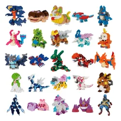 Pokémon Small Blocks para Crianças, Nanoblock, Charizard, Kyogre, Groudon, Rayquaza, Modelo, Brinquedos Gráficos Educativos, Presente de Aniversário