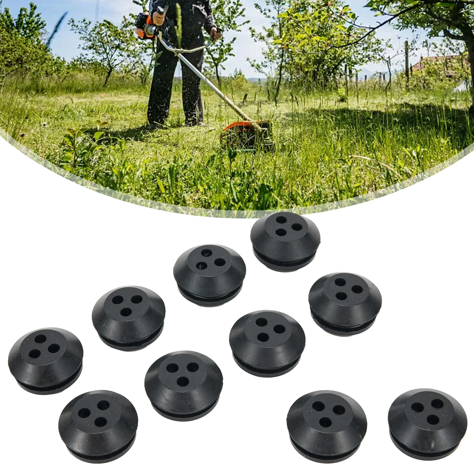 1PCS 3Hole Fuel Gas Tank Grommet Replacement Parts V137000030 13211546730 For GT&  Trimmer For Echo Lawn Mower Garden Tool Parts