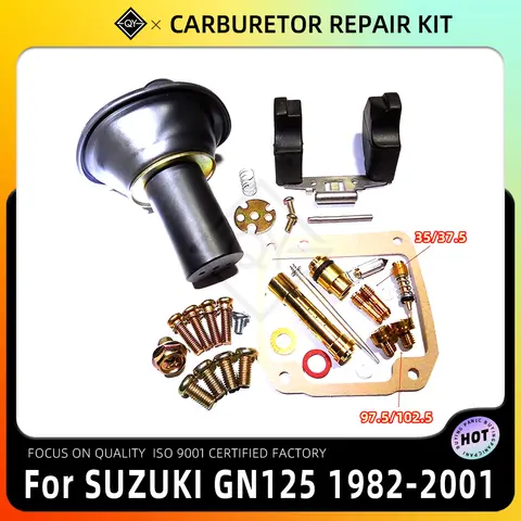 Motorcycle Carburetor Seal Gasket Diaphragm Rebuild Kit Carburetor Repair Kit For SUZUKI GN125 1982-2001 Mikuni BS26SS GN 125