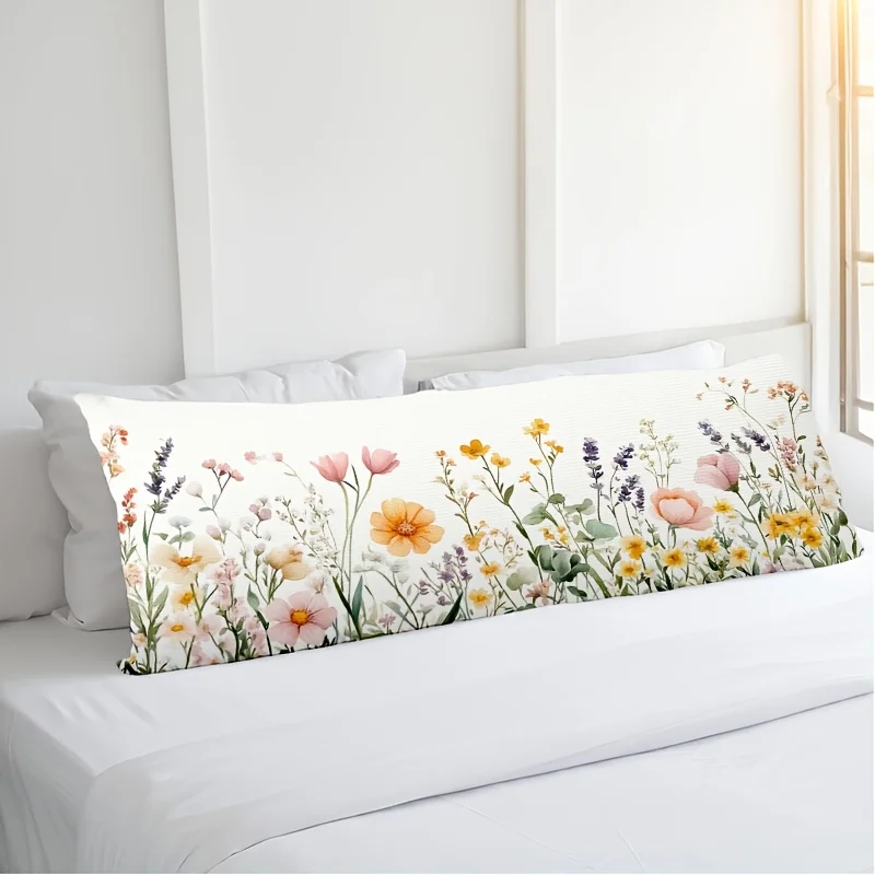 Dreamy Soft Long Pillowcase, Made of High-quality Microfiber Fabric with a Smooth Hidden Zipper for Easy Use. Suitable for Vario