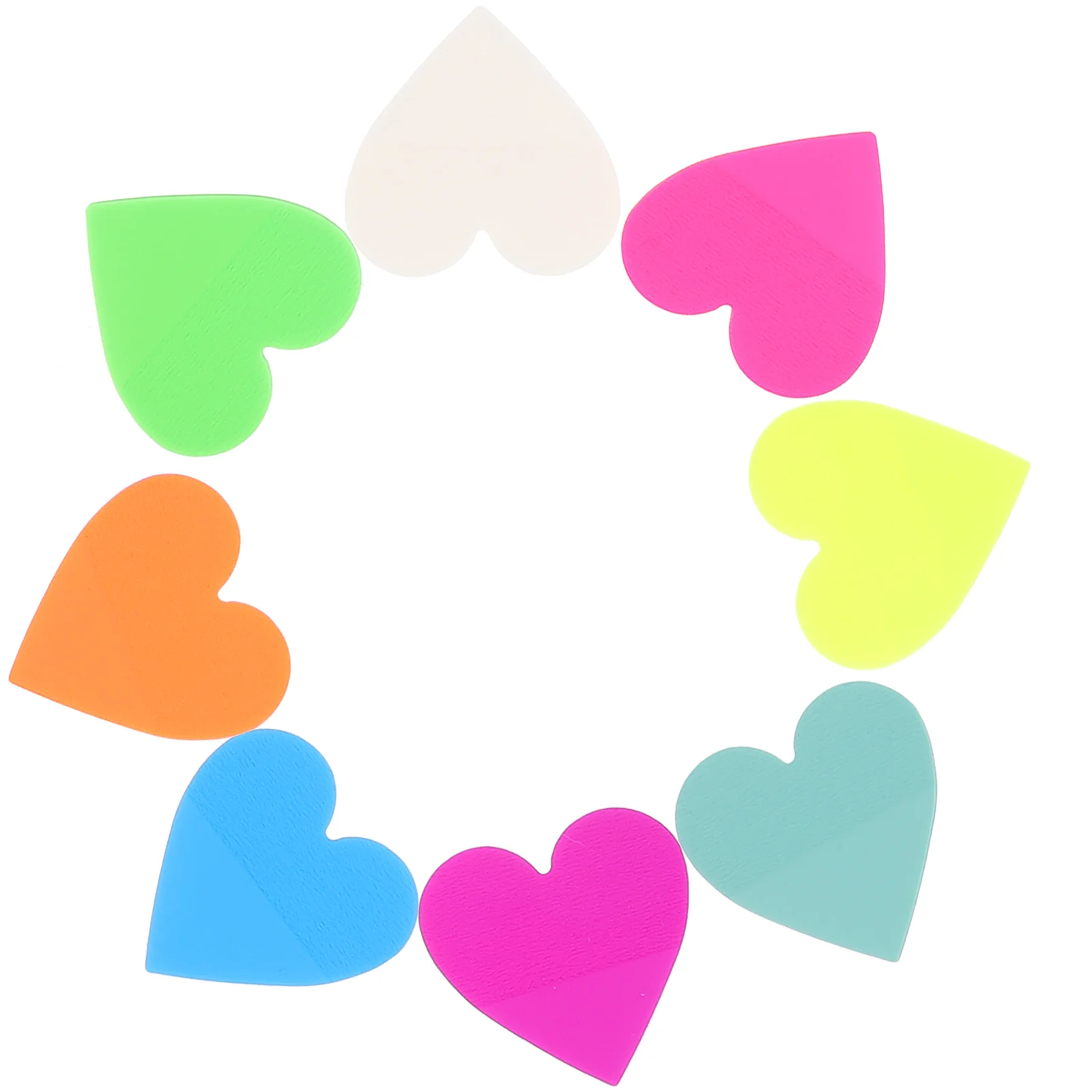 8 Pcs Heart-shaped Love Note Pad Pads Accessories Paper Full Adhesive Home Memo Stickers