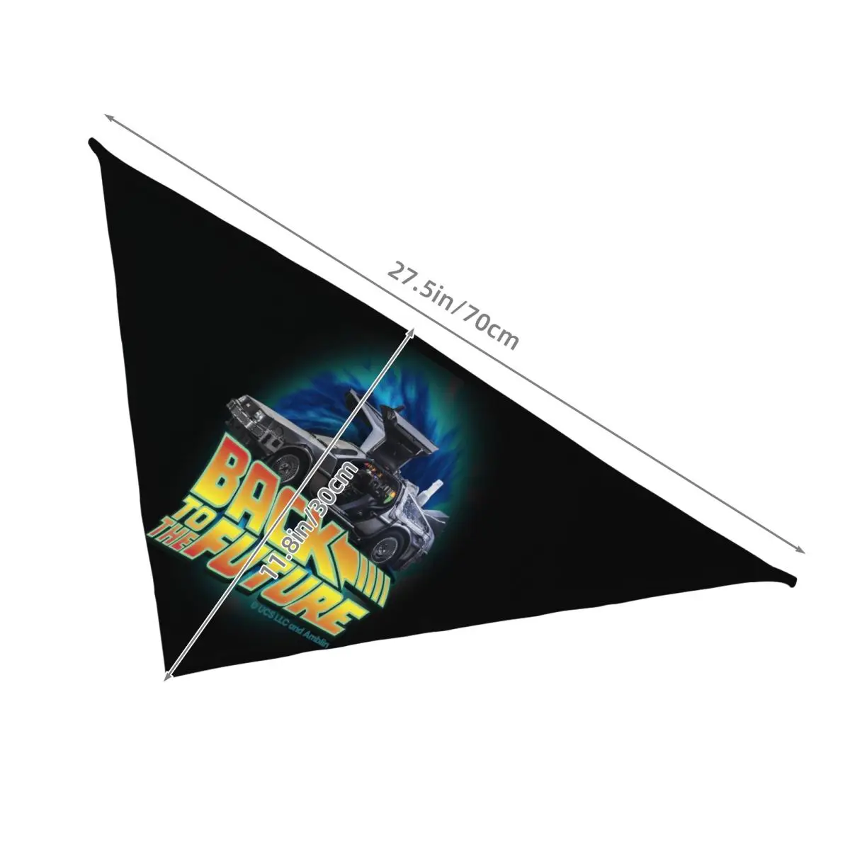 Delorean في الوقت العودة إلى المستقبل أوشحة الحيوانات الأليفة البوليستر القطط الجراء عصابات مضحك مثلث مريلة اكسسوارات الحيوانات الأليفة