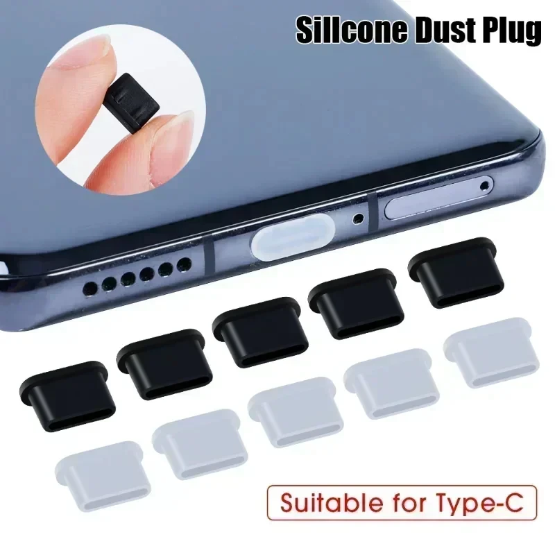 5/10/30PCS Silicone Type-C Dust Plugs Cellphone Anti-dust Protector Cover Caps USB C Charging Port Dustplugs for IPhone15 Xiaomi - view 2
