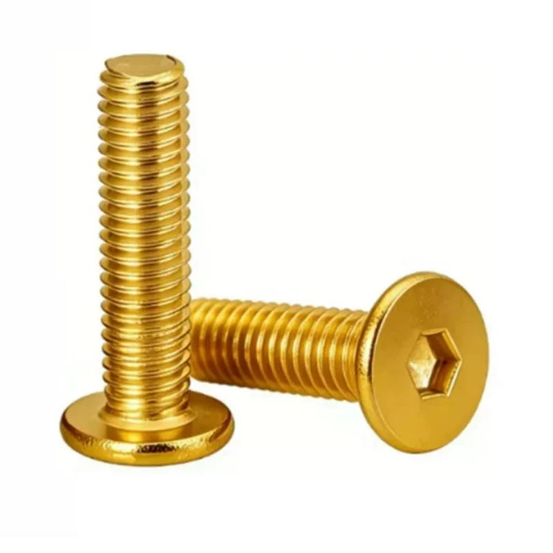 CM M2 M2.5 M3 M4 M5 M6 304 Stainless Steel Gloden Colour Hex Ultra Thin Super Low Flat Wafer Head Screw