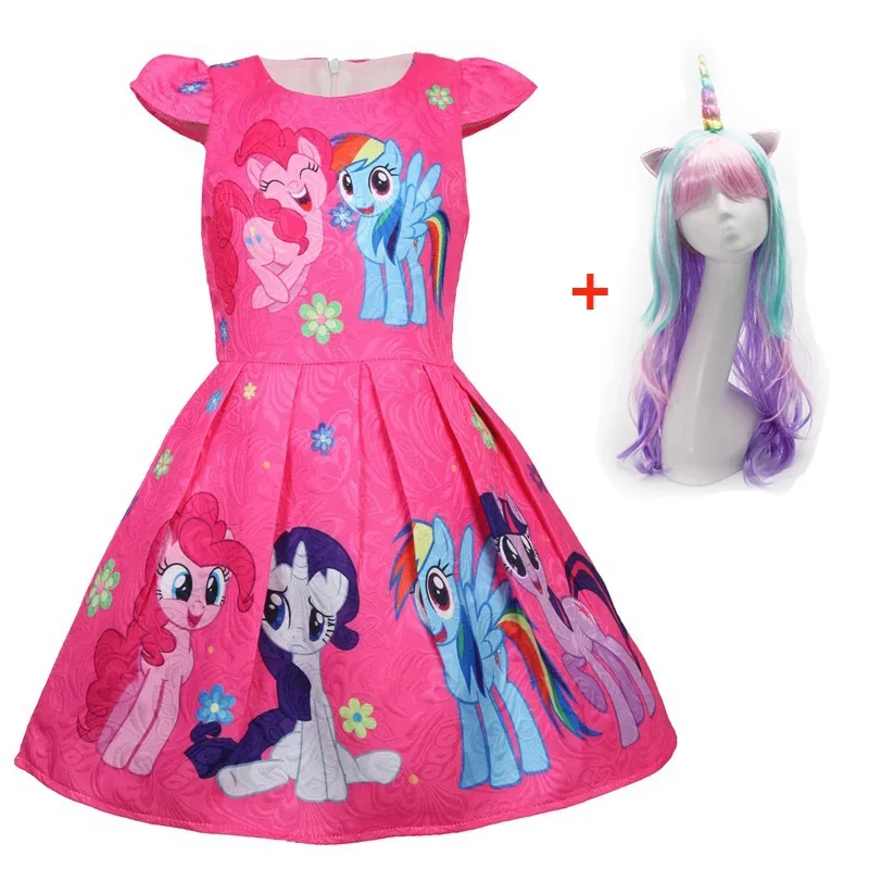 Little Girl Summer Dress High-Grade Princess Fancy Kid Clothes Vestidos for Birthday Party Costume Cosplay children Pony dresses