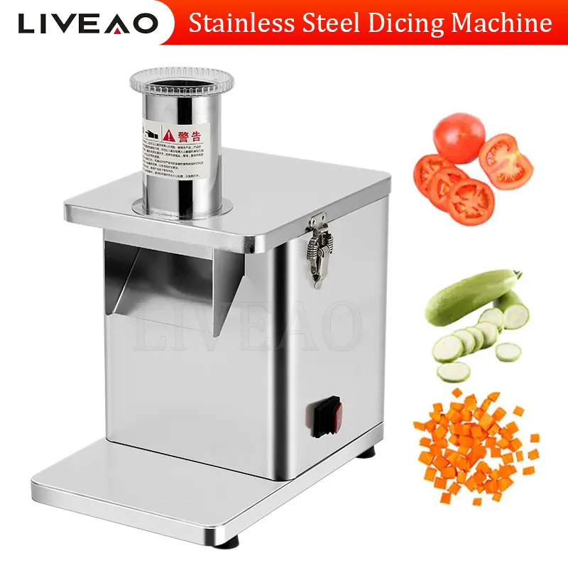 Automatic Vegetable Dicing Machine Commercial Carrot Potato Onion Granular Cutter Dicer Electric Multifunctional Slicer Lemon