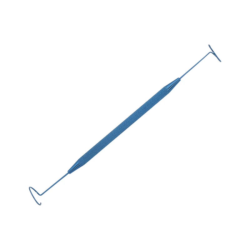 Instrumentos de microscopio oftálmico, ganchos de sonda de doble cabeza, sondas de tubo de desgarro de aleación de titanio