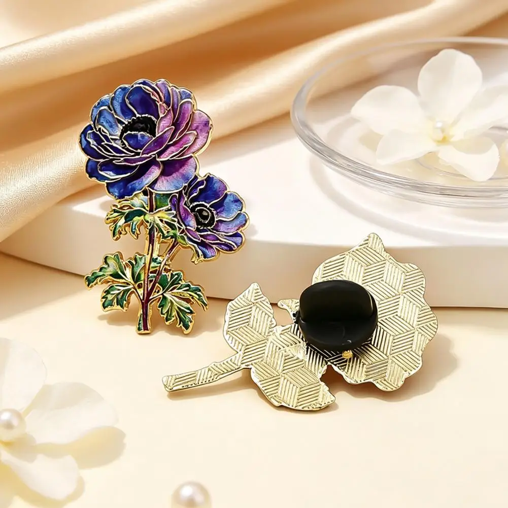Peony Brooch Pins Floral Lapel Pins Women Enamel Flower Brooch Set Rose Peony Carnation Lapel Pins Oil Dripping Floral for Coats