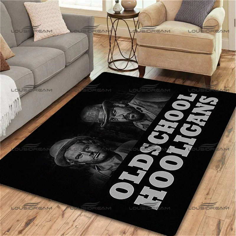 Square Flannel Character Art Carpet Bud Spencer & Terence Hill Decorative Rugs Modern Home Living Room Floor Mats Bedroom Carpet