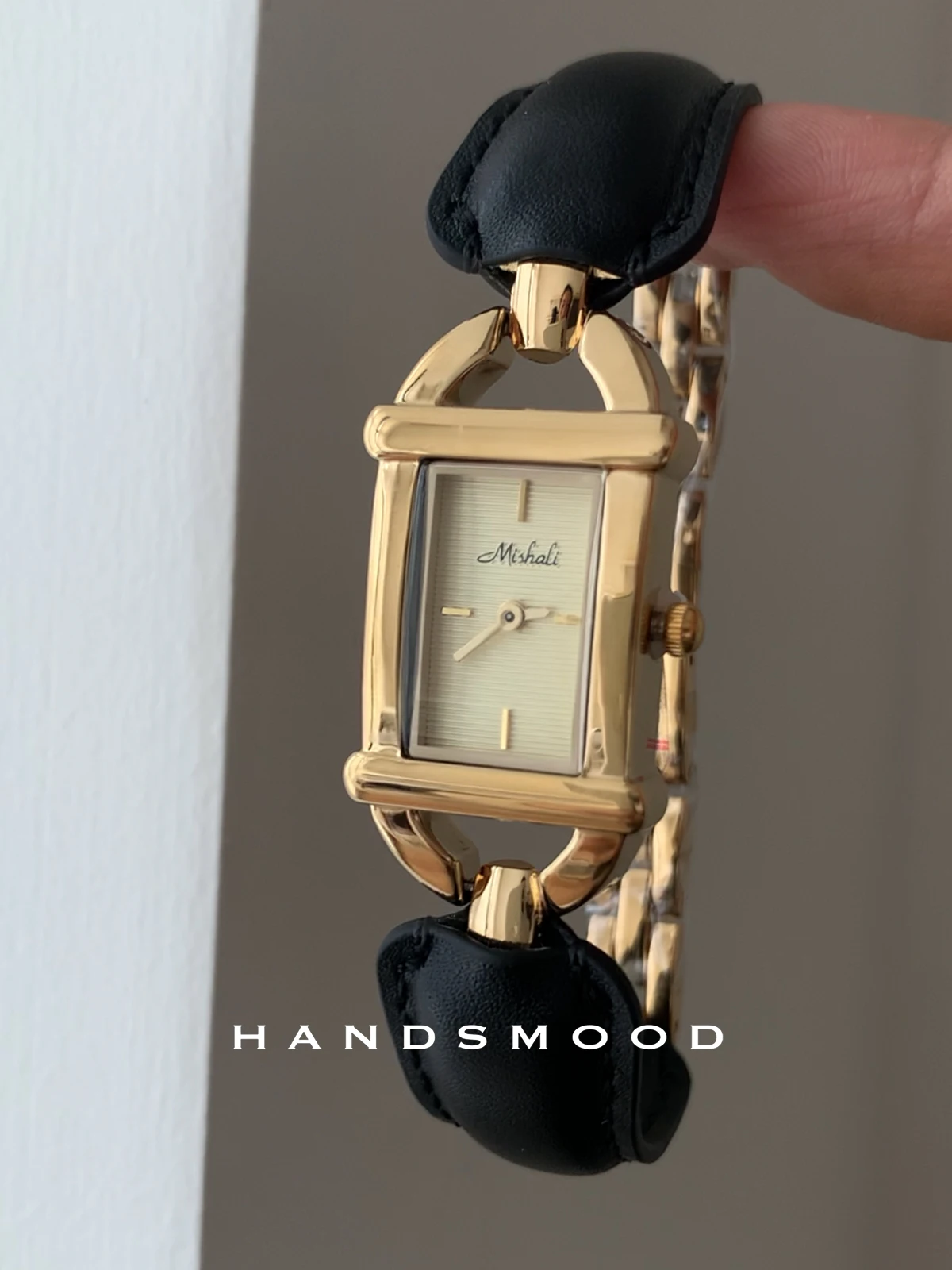 Vintage-Style Classic Premium Square Fashion Premium Leather Bracelet Women's Wristwatch Birthday Gift Stainless Steel Watch
