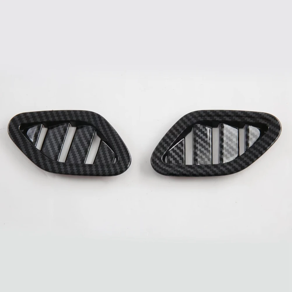 For MG ZS 2024 Car Dashboard Side Air Outlet Vent Cover Decorative Trim Interior Accessoriess Carbon Fiber RHD