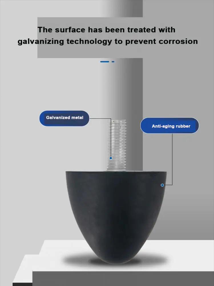 Amortisseur conique en caoutchouc de Type VP, tampon Anti-Collision, pieds, Base d'isolation des vibrations pour machines M6-M12 M16, 1/2/4 pièces