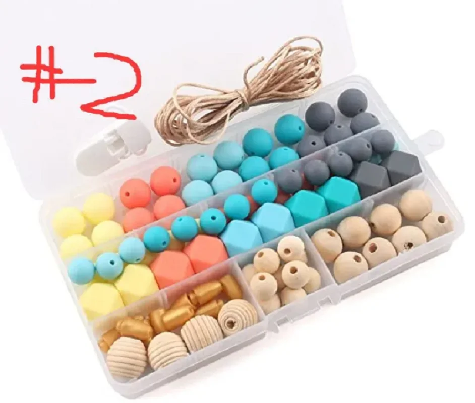 Baby Teethers DIY Beaded Toys Christmas Halloween Style Decoration Accessories Baby Necklace Soother Toy DIY Accessory Gift